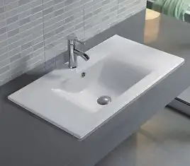 Умывальник CeramaLux YJ807-70 715х470х190 Полувстраиваемая цвет Белый