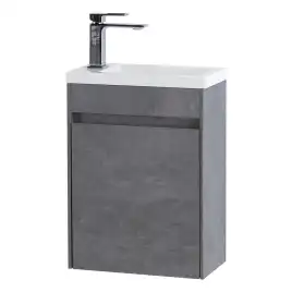 Тумба под раковину BelBagno PIETRA MINI-400-1A-SO-SCM-R подвесная Stucco Cemento