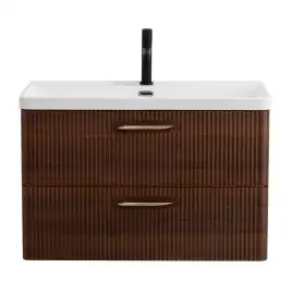 Тумба под раковину BelBagno DUE-800-2C-SO-NOCE-P подвесная Noce