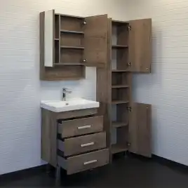 Тумба с умывальником Comforty Никосия 60Н Дуб темный, 00-00008852