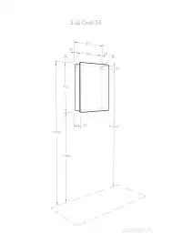 Зеркало-шкаф Aquaton Скай PRO 55 1A238402SY010  левый цвет, белый глянец