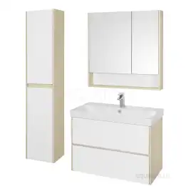 Тумба под раковину Aquaton Сканди 90 1A251901SDB20 подвесная цвет, белый / дуб верона