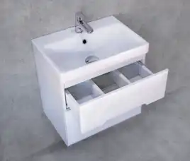 Тумба под раковину Jorno MODUO SLIM 50 Mod.01.50/P/W Белая