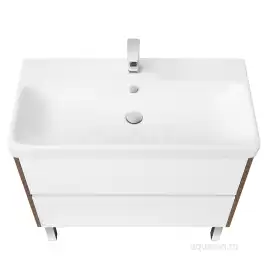 Тумба под раковину Aquaton Сканди 90 1A251901SDZ90 подвесная цвет, белый / дуб рустикальный