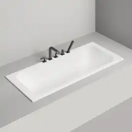 Ванна Salini ORLANDA 180х80 102012G из материала S-Sense, Белая глянцевая