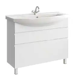 Тумба с раковиной напольная Aqwella Rodos 105 см, ROD01102N, цвет Белый