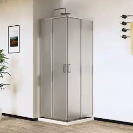 Душевой уголок Vincea City 80х80 VSS-5CT800MT, профиль хром, стекло Рифленное