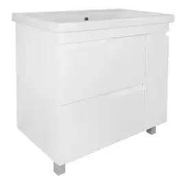 Тумба с раковиной Azario KANTRI 80/2Н CS00097254, напольная+дверь с раковиной Фостер 80, белая