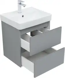 Тумба под раковину Aquanet Вега 2.0 50 мисти грин, подвесная, 337958