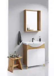 Тумба с раковиной напольная Aqwella Basic 70 см, BAS0107DZ, цвет Дуб золотой