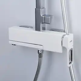 Душевая система Gappo G2417-8  с поворотным изливом, Хром / Белый