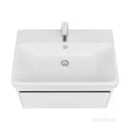 Тумба под раковину Aquaton Марти 70 1A267501MY010 подвесная цвет, белый / дуб эндгрейн