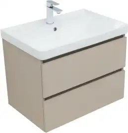 Тумба под раковину Aquanet Вега 2.0 70 бежевый, подвесная, 337942