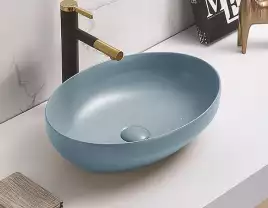 Раковина накладная CeramaLux 500х360х150 78590MHL, цвет Голубой