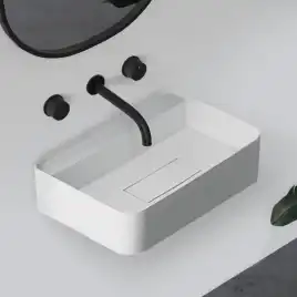 Раковина подвесная ABBER STEIN 50х40х15 AS2626, прямоугольная, белая матовая