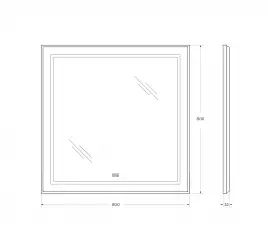 Зеркало BelBagno SPC-KRAFT-800-800-LED-TCH-WARM