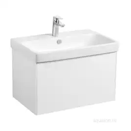 Тумба под раковину Aquaton Асти 70 1A263001AX2B0 подвесная цвет, белый глянец  / белый матовый