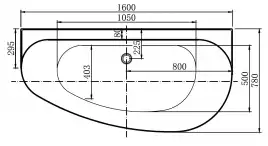 Акриловая ванна Allen Brau Priority 5 А 160x78 2.31005.20A белый глянец