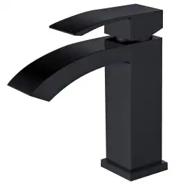 Смеситель для раковины Abber Wasserfall AF8610B, однорычажный, цвет Черный матовый
