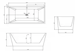 Акриловая ванна Abber 150х80 AB9224-1.5, отдельностоящая, Белая глянцевая