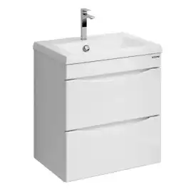 Тумба под раковину Grossman Виста 50 подвесная, белая глянцевая (105057)