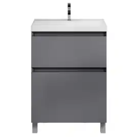 Тумба под раковину Grossman Меркадо 60 напольная, графит матовый (106071)