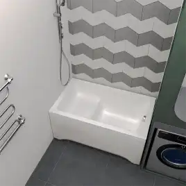 Акриловая ванна Radomir Джоанна 120х70 (2-01-0-0-1-253Р), на каркасе, белая