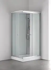 Душевая кабина Loranto 100х80 CS-5180-13R F, низкий поддон, цвет профиля сатин