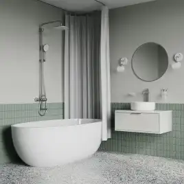 Душевая система IDDIS Aiger AIGBC3Fi06 для ванны с изливом цвет, Матовый хром