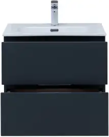 Тумба под раковину Aquanet Алвита New 60 2 ящика, антрацит 277511