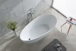 Ванна из литьевого мрамора  Aqua de Marco CALIPSO 168х80 Белая 1168WCAL