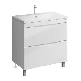 Тумба под раковину Grossman Виста 80 напольная, белая глянцевая (108066)