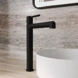 Смеситель для раковины IDDIS Aiger AIGBL01i01 высокий цвет, Матовый черный