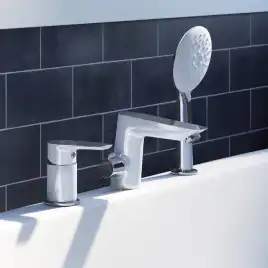 Смеситель на борт ванны IDDIS Cloud CLOSB30i07 на 3 отверстия с керамическим дивертором цвет, Глянцевый хром