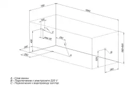 Акриловая ванна Aquanet Aura 165x70 (с каркасом), 362711