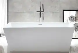 Акриловая ванна Abber 150х80 AB9224-1.5, отдельностоящая, Белая глянцевая