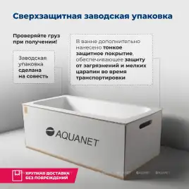 Акриловая ванна Aquanet Lotos 180х80 (332845), на каркасе, белая