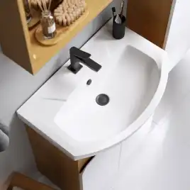 Тумба с раковиной напольная Aqwella Basic 60 см, BAS0106DZ, цвет Дуб золотой