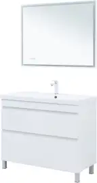 Тумба под раковину Aquanet Нота New 100 белый глянец, 344150