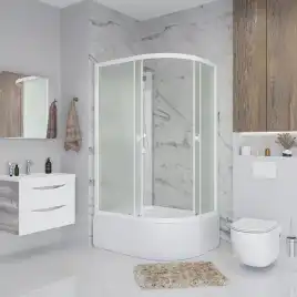 Душевая кабина Niagara Promo 110х80х195 P110/80/40L/MT/BK высокий поддон, без гидромассажа