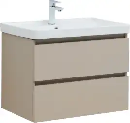 Тумба под раковину Aquanet Вега 2.0 70 бежевый, подвесная, 337942