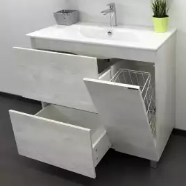 Тумба с умывальником Comforty Верона 90 Дуб белый, 00-00001972