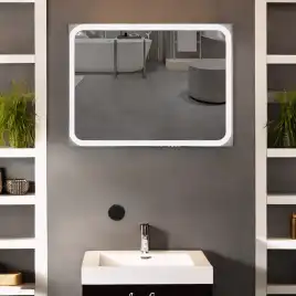 Зеркало с подсветкой AVS Байкал 100x80 см, антипар