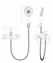 Смеситель для ванны Lemark Minima LM3814C, однорычажный, с коротким изливом, Хром