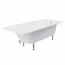 Ванна из литьевого мрамора  Aqua de Marco MIRA 178х79 с металлическими ножками Белая 1180WMIR