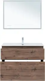 Тумба под раковину Aquanet Алвита New 100 напольная, дуб веллингтон табак, 344130