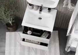 Тумба под раковину Aquaton Сохо 60 1A258001AJ9A0 подвесная цвет, слэйт / галька серая