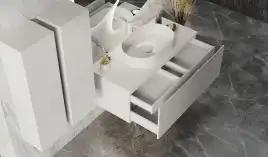 Тумба под раковину Jorno STONE 120 Stn.01.120/P/W/JR Белая