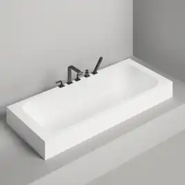 Ванна Salini ORLANDA 180х80 102012G из материала S-Sense, Белая глянцевая