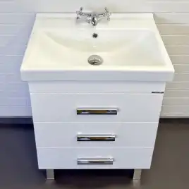 Тумба с умывальником Comforty Никосия 60Н Белый, 00-00011160